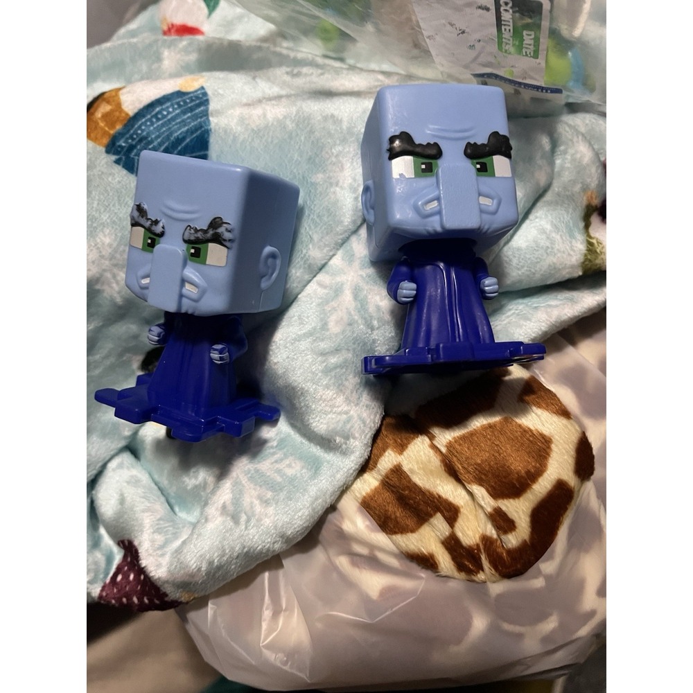 2025 McDONALD'S Minecraft Movie Kids HAPPY MEAL TOYS‎ Set/2 Blue Blockhead